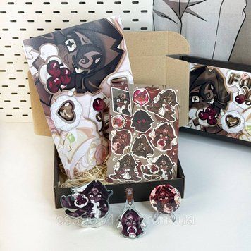 Стандартний подарунковий бокс з персонажем Black Forest Cookie з гри Cookie Run:Kindom / фан набір для геймера 2702078237 фото