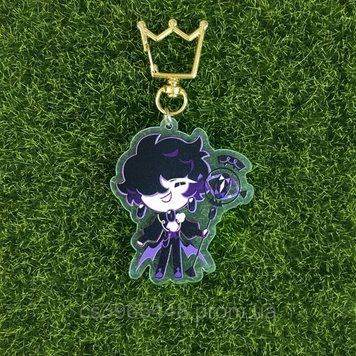Акриловий брелок з Печивом Чорний Сапфір / Black Sapphire Cookie з гри Cookie Run: Kingdom 2664529232 фото