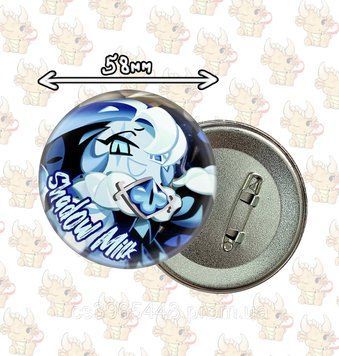 Значок металевий 58мм з Shadow Milk з гри Cookie Run: Kindom 2666008482 фото
